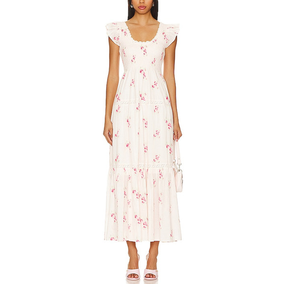 Loveshackfancy 'Chessie' White Linen Dress Size M - Picture 1 of 5